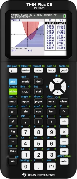 Texas Instruments TI-84 Plus CE Color Graphing Calculator, Black