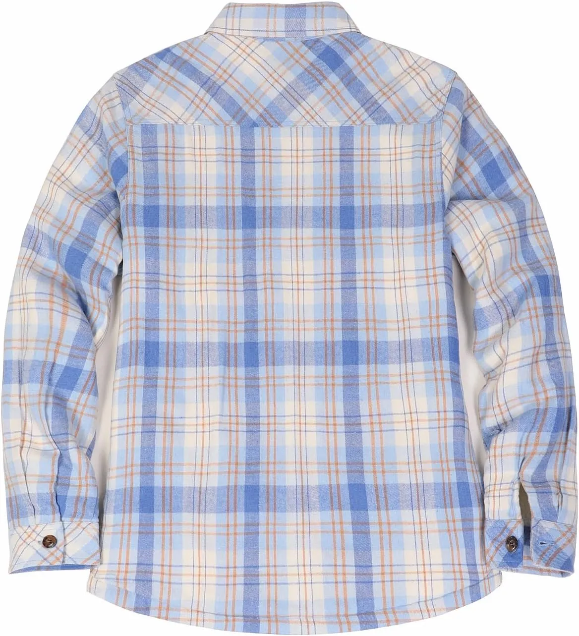 ThCreasa Womens Sherpa Lined Flannel Jacket with Hand Pockets, Plaid Button Down Fuzzy Shirt Jackets