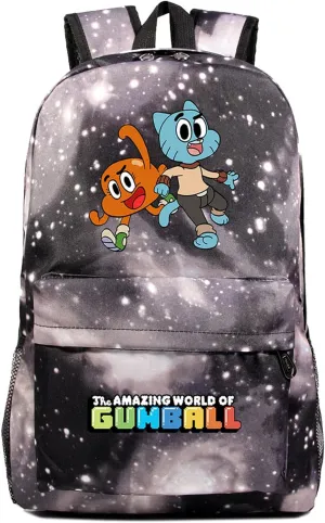The Amazing World of Gumball Graphic Bookbag Waterproof Knapsack-Casual Travel Backpack High Capacity Daypack