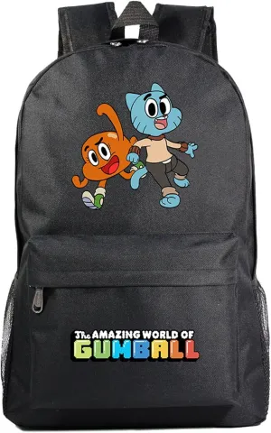 The Amazing World of Gumball Graphic Bookbag Waterproof Knapsack-Casual Travel Backpack High Capacity Daypack