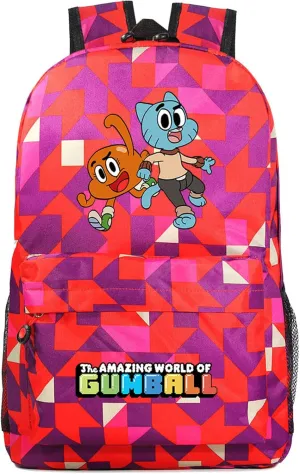 The Amazing World of Gumball Graphic Bookbag Waterproof Knapsack-Casual Travel Backpack High Capacity Daypack