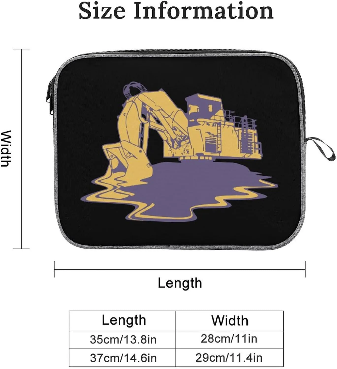 The Excavator Melt Laptop Bag Lightweight Laptop Sleeve Case Durable Briefcase Carrying Case for Men Women 13inch