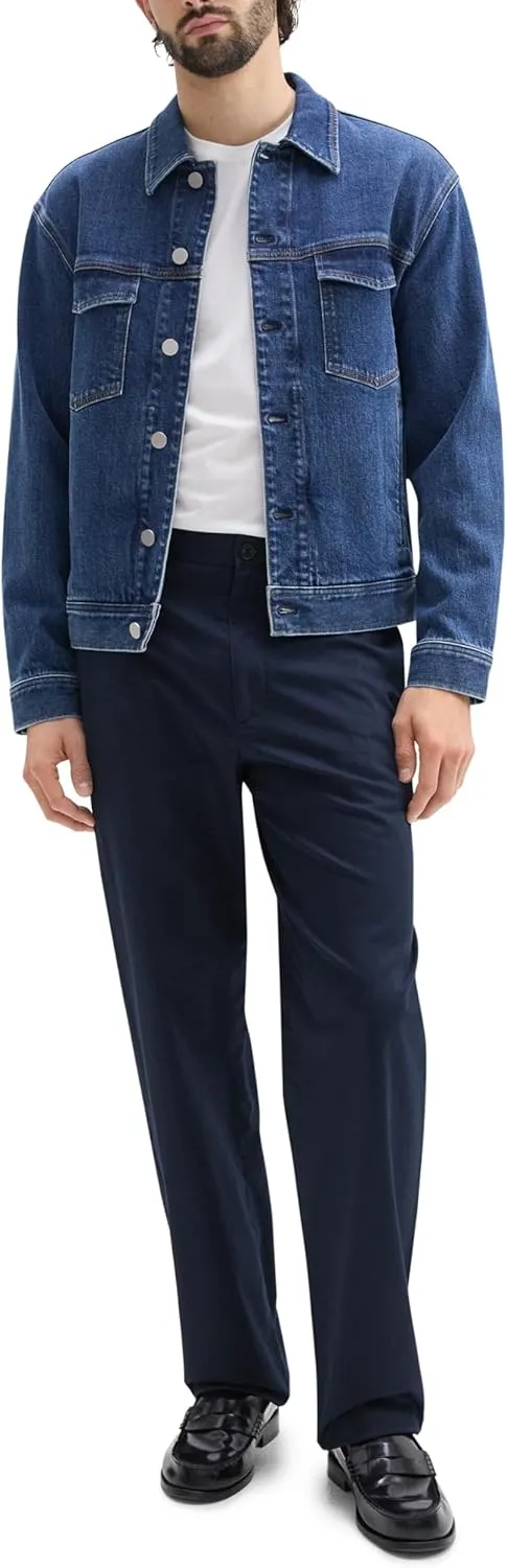 Theory Men's City Trucker Jacket in Denim Beryl