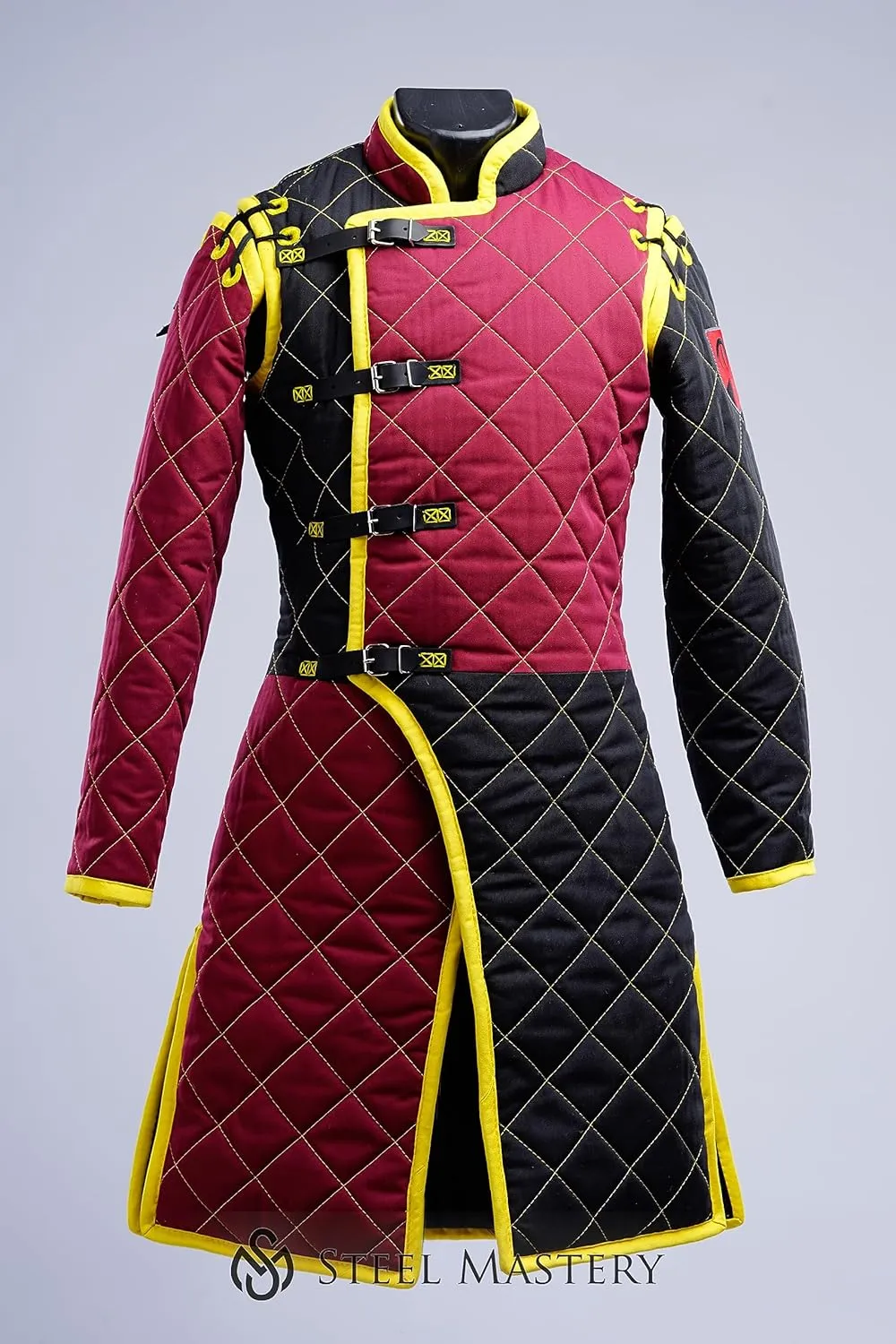 Thick Padded Full Sleeves Gambeson Coat Aketon Jacket Armor, Cotton Fabric