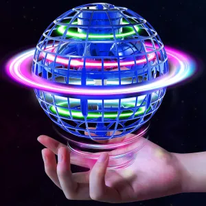 Tikduck Flying Orb Ball 2025 Toys Soaring Hover Pro Boomerang Galactic Fidget Cool Magic Hand Controlled Mini Drone Cosmic Globe Spinner Safe for 6 7 8 9 10  Year Old Kids Outdoor Toys (Blue)