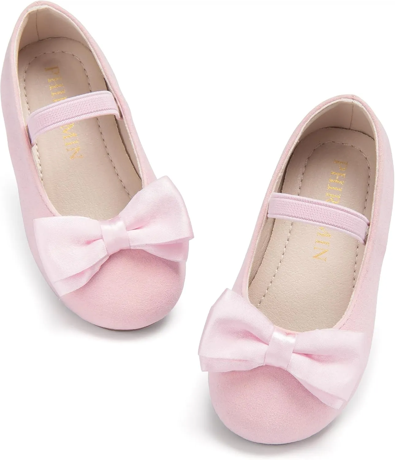 Toddler Flower Girl Dress Shoes - Little Girl Ballet Flats Bow Wedding Party