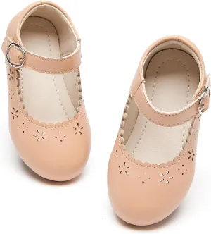 Toddler Flower Girl Dress Shoes - Little Girl Mary Janes Flats Wedding