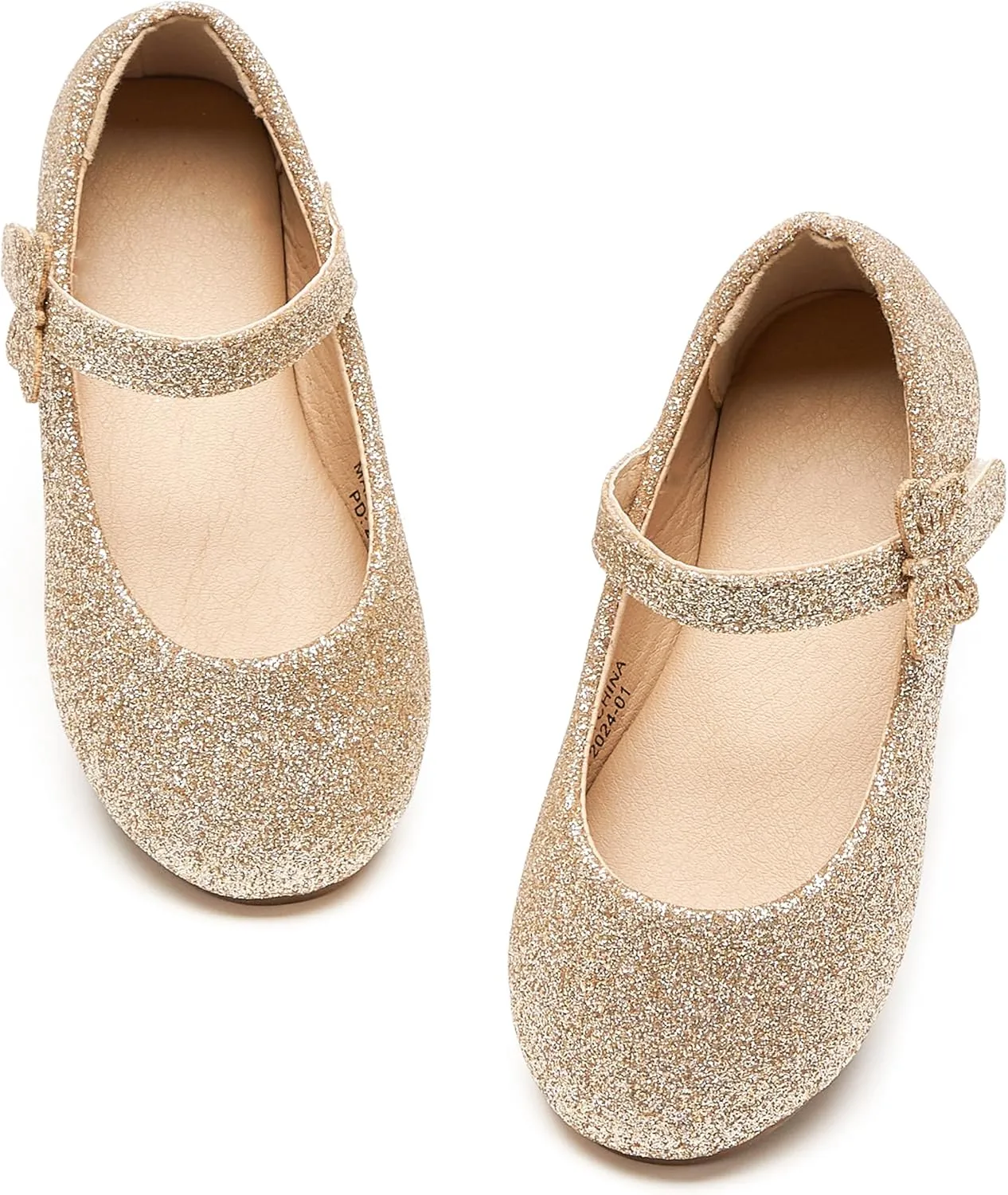 Toddler Flower Girl Dress Shoes - Little Girl Mary Janes Flats Wedding