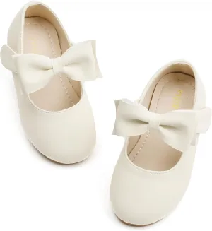 Toddler Flower Girl Dress Shoes - Little Girl Mary Janes Flats Wedding