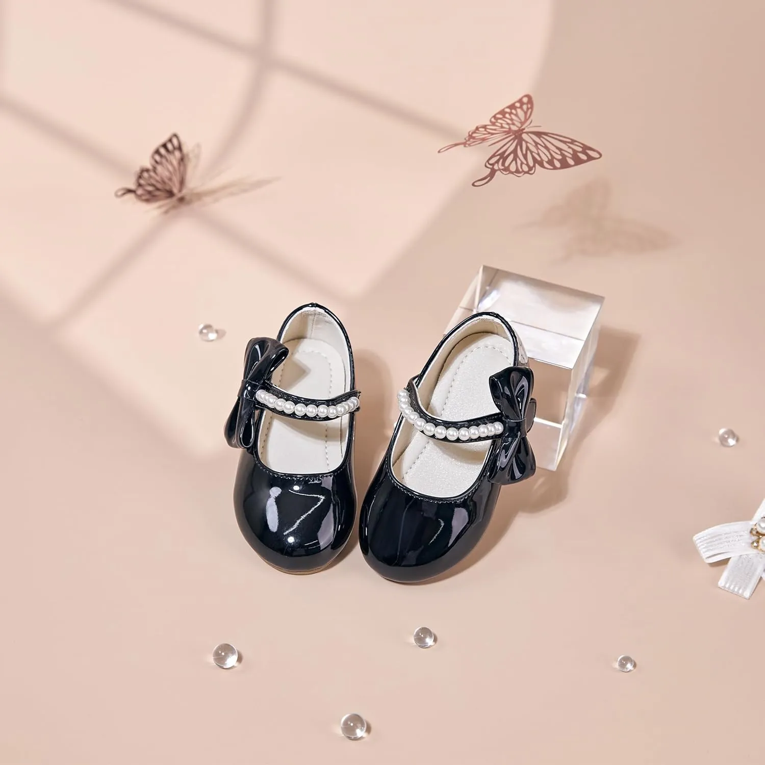 Toddler Flower Girl Dress Shoes - Little Girl Mary Janes for Wedding Party