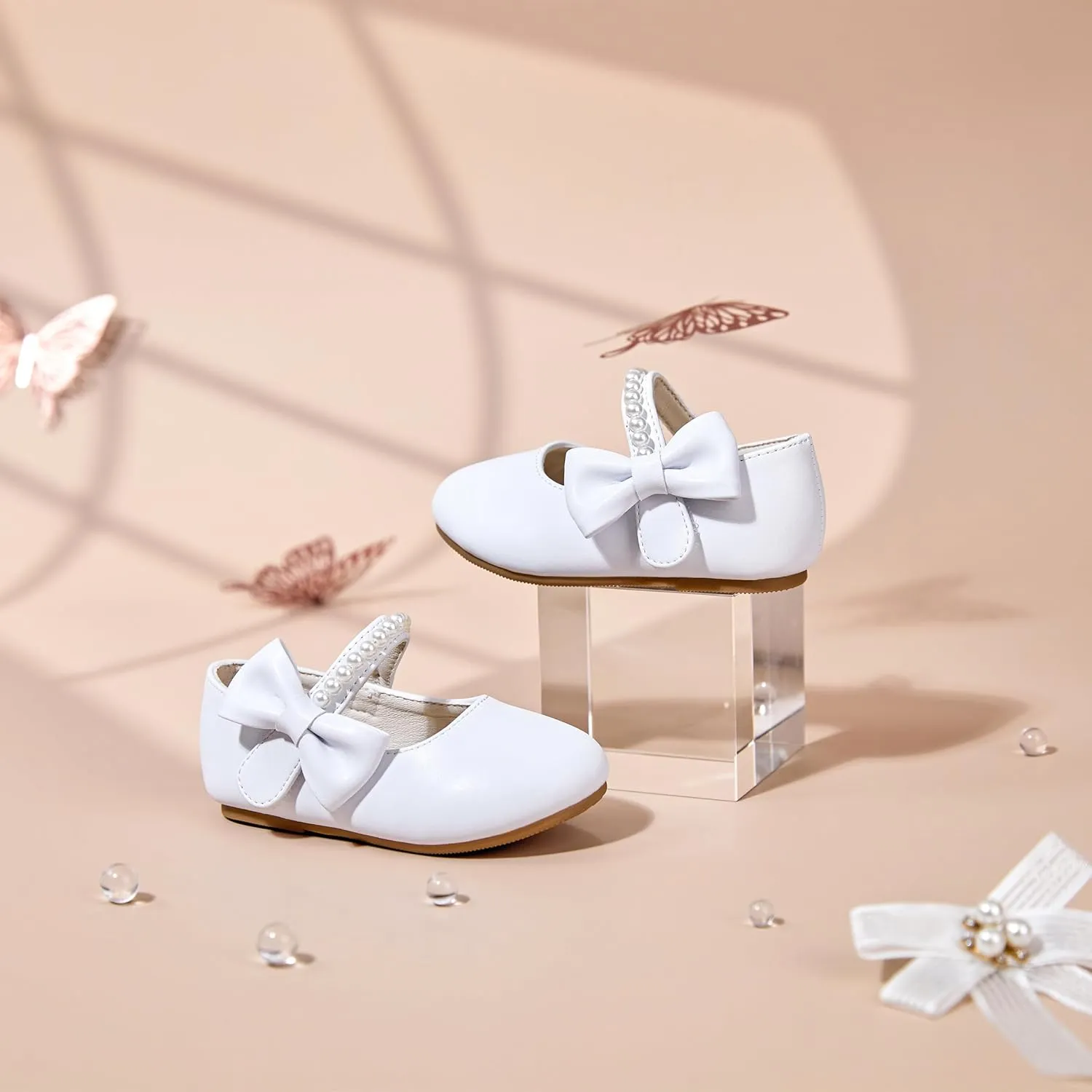 Toddler Flower Girl Dress Shoes - Little Girl Mary Janes for Wedding Party