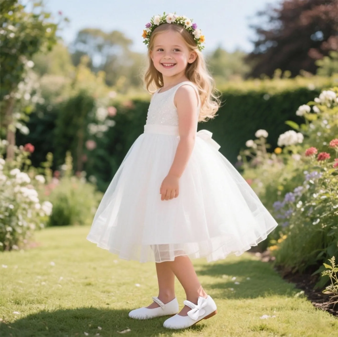 Toddler Flower Girl Dress Shoes - Little Girl Mary Janes for Wedding Party