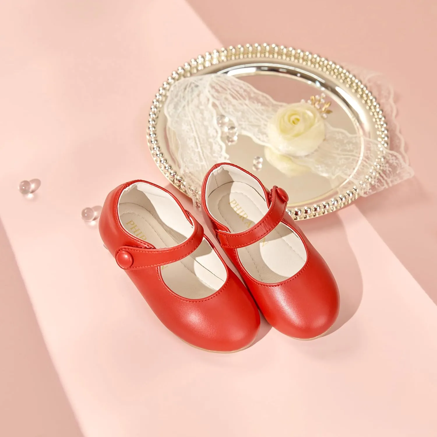 Toddler Flower Girl Dress Shoes - Little Girl Mary Janes for Wedding Party