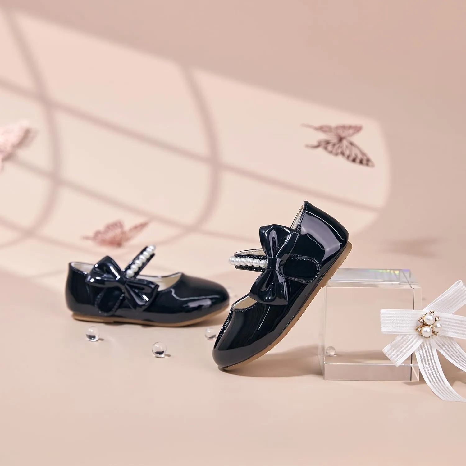 Toddler Flower Girl Dress Shoes - Little Girl Mary Janes for Wedding Party