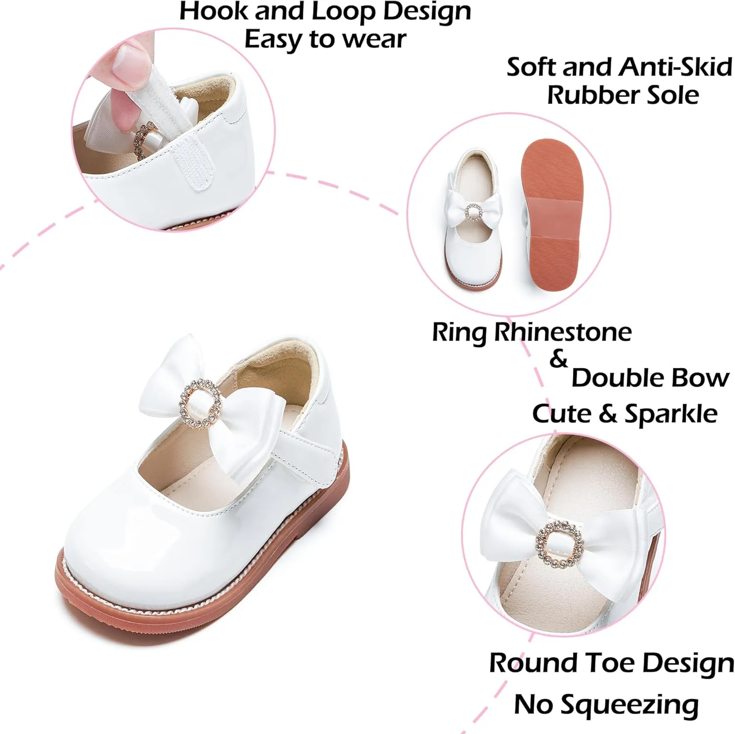 Toddler Girl Mary Jane Dress Oxford Shoes-Little Girl School Uniform Shoes for Wedding Party
