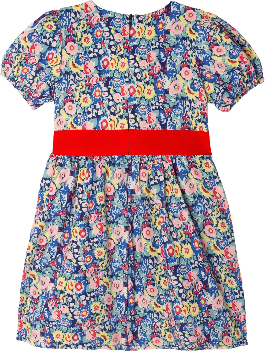 Toddler Girls Dresses Casual Back School Sleeveless Cross Straps Cutout Lined Elastic Waist Pattern Applique