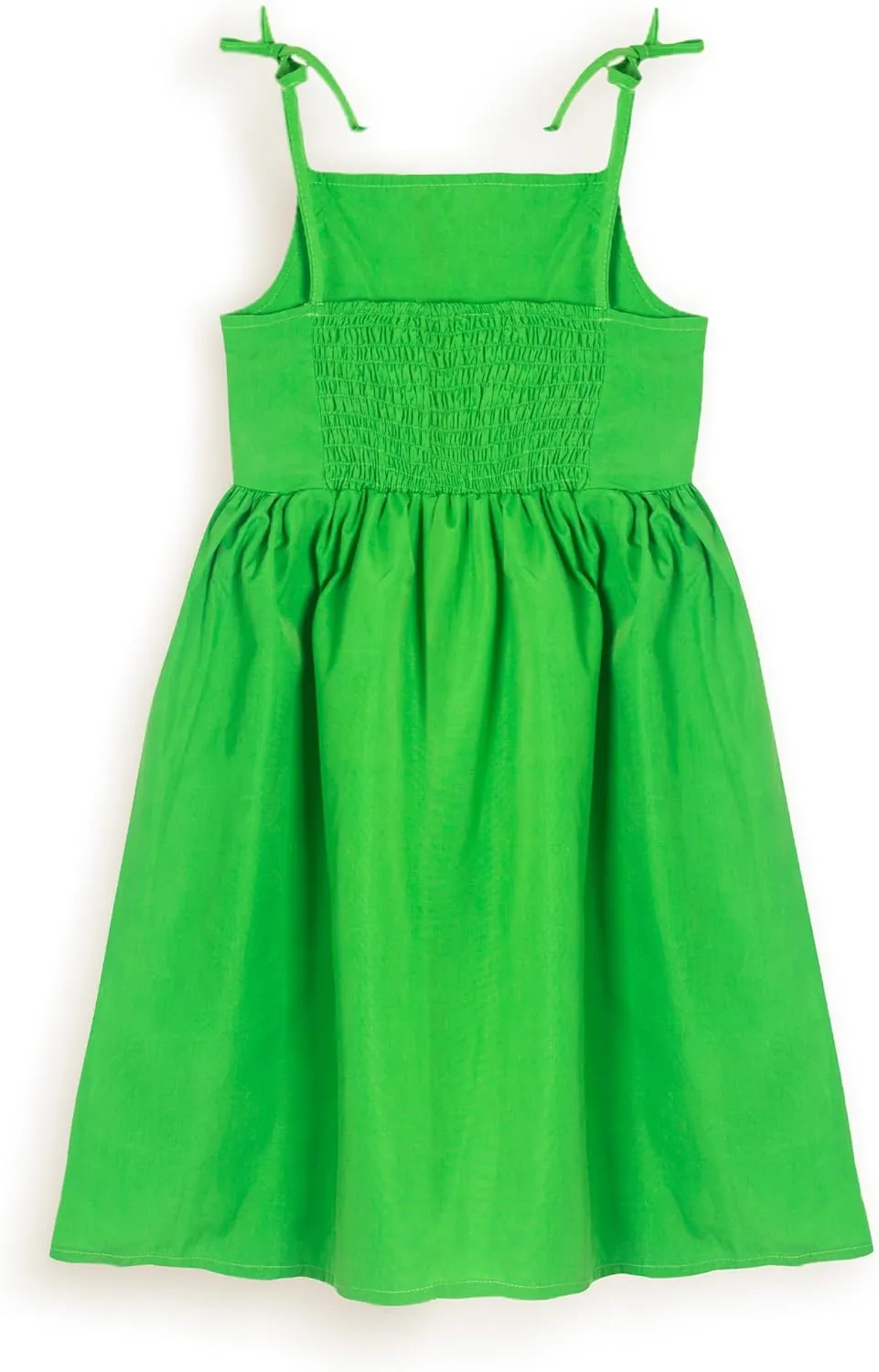 Toddler Girls Dresses Casual Back School Sleeveless Cross Straps Cutout Lined Elastic Waist Pattern Applique