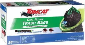 Tomcat Repellents Dual Action 30 Gallon Trash Bags, 26 Bags per Box