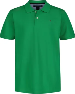 Tommy Hilfiger Boys' Short Sleeve Pique Ivy Polo Shirt, Button Closure, Soft & Comfortable