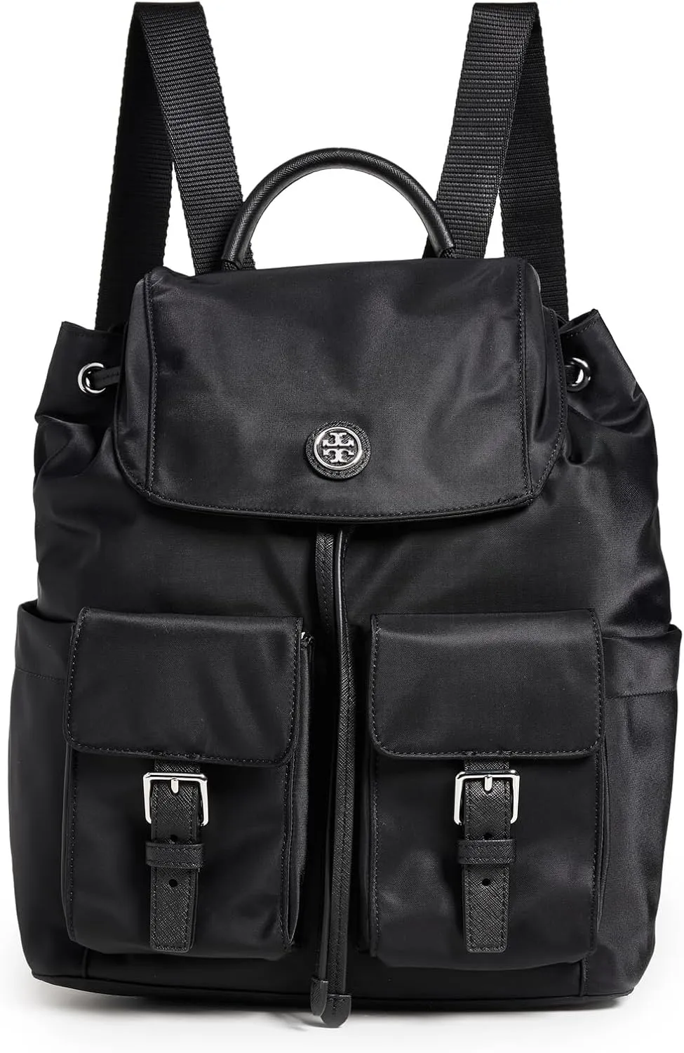 TORY BURCH VIRGINIA FLAP NYLON & LEATHER BACKPACK