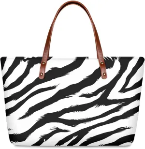 Tote Hand Bag for Women Carry Purses Polyester Utility Portable Bags with Zipper Trendy Big Handbags with Handle