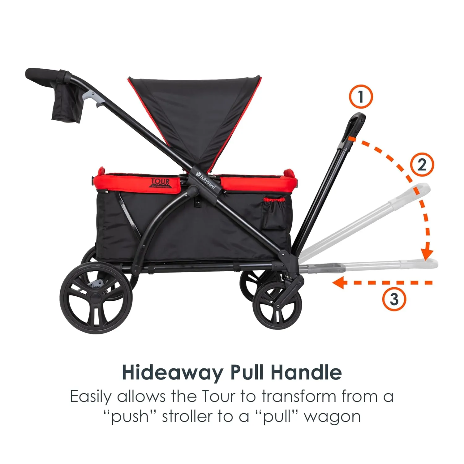 Tour 2-in-1 Stroller Wagon - Mars Red