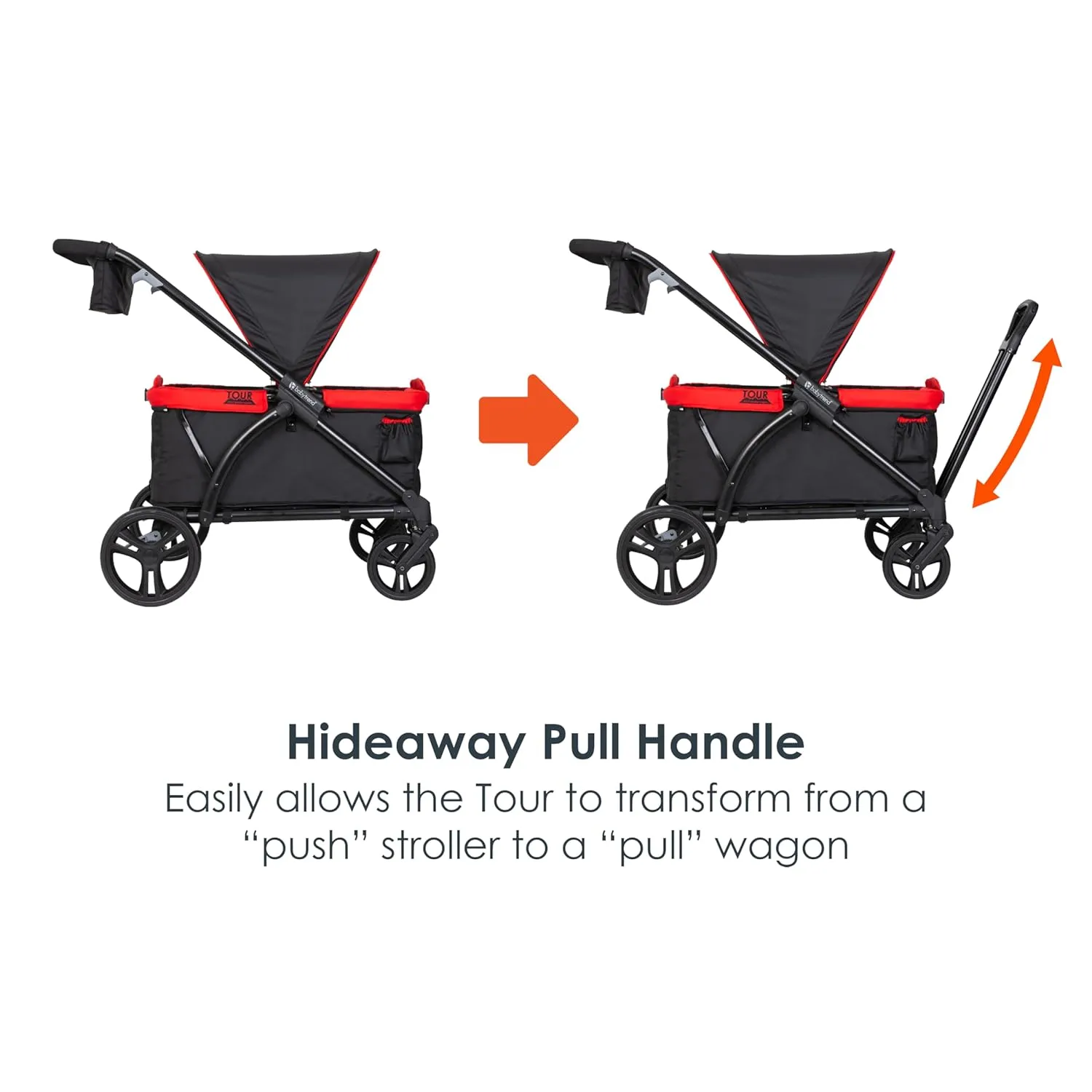 Tour 2-in-1 Stroller Wagon - Mars Red