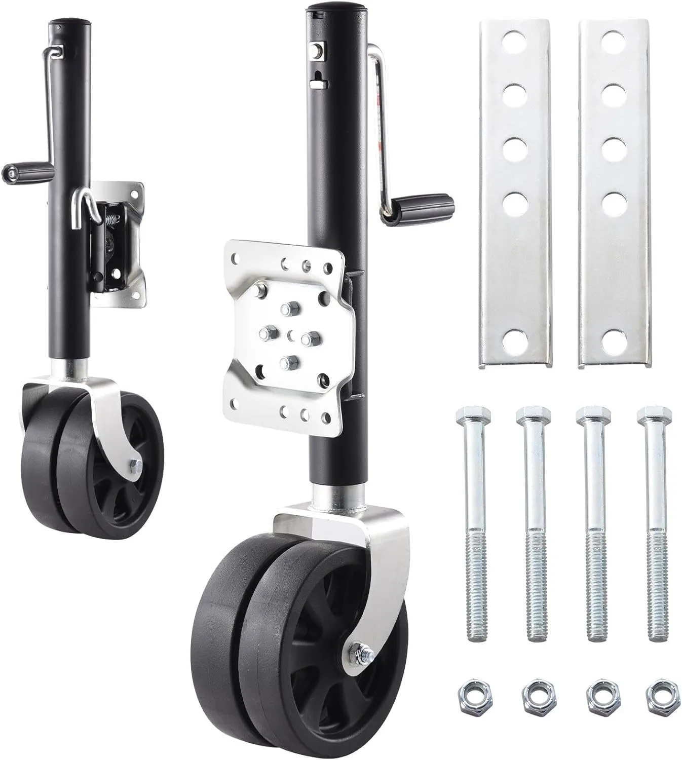Trailer Tongue Jack | 8 Inch Wheel Trailer Jack with Handle,2000Lbs Lift Trailer Jack, Heavy Duty Trailer Lift for Boat RV Trailer Utility