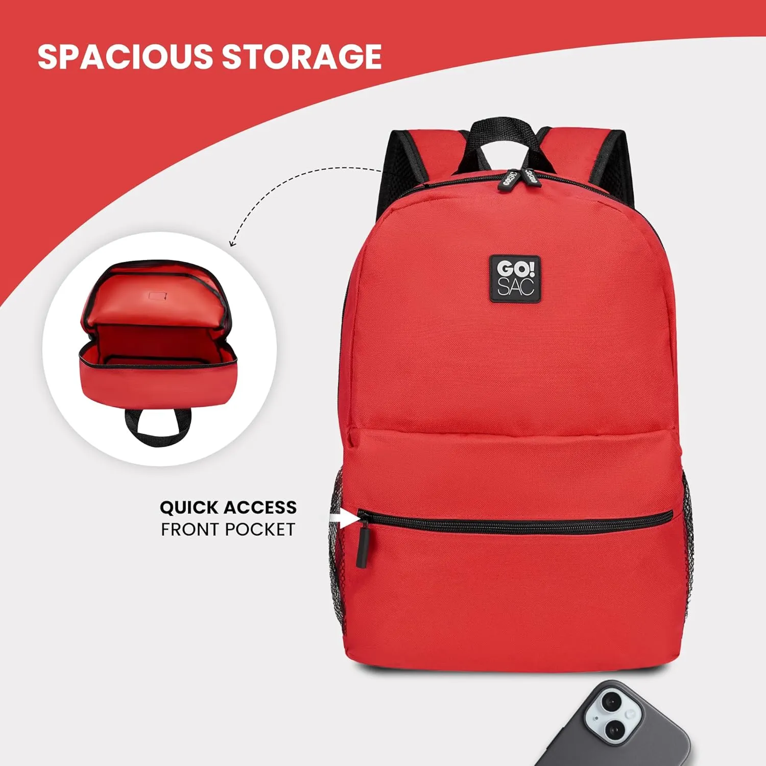 Travel Backpack Spacious for Books and Laptops Comfortable Adjustable Straps Zip-around Closure Bottle Pockets 17Inch