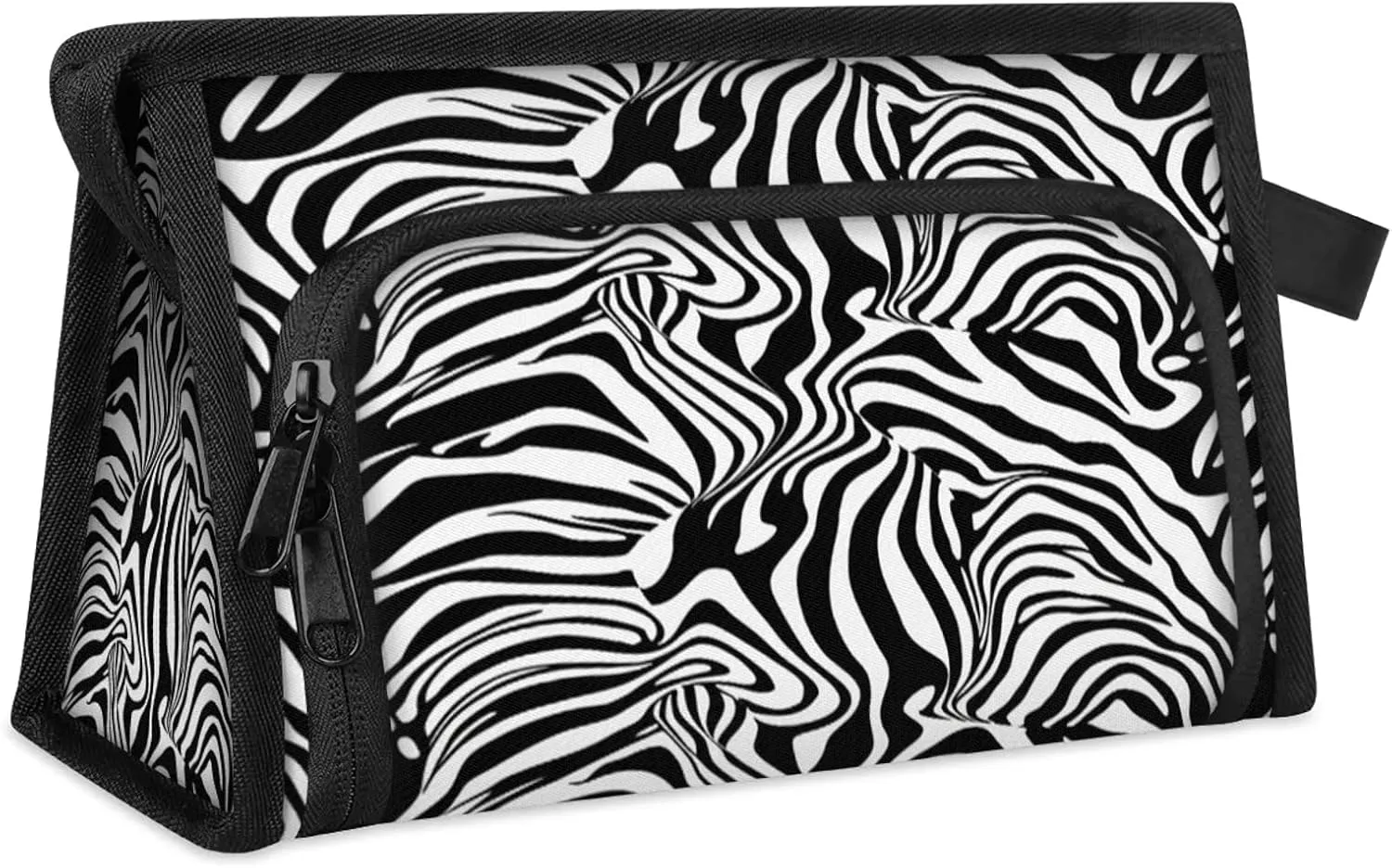 Travel Makeup Bag for Women Men Unisex Zebra Stripes Print Multipurpose Cosmetic Wash Pouch Bag Toiletry Toiletries Shower Bag Organizer