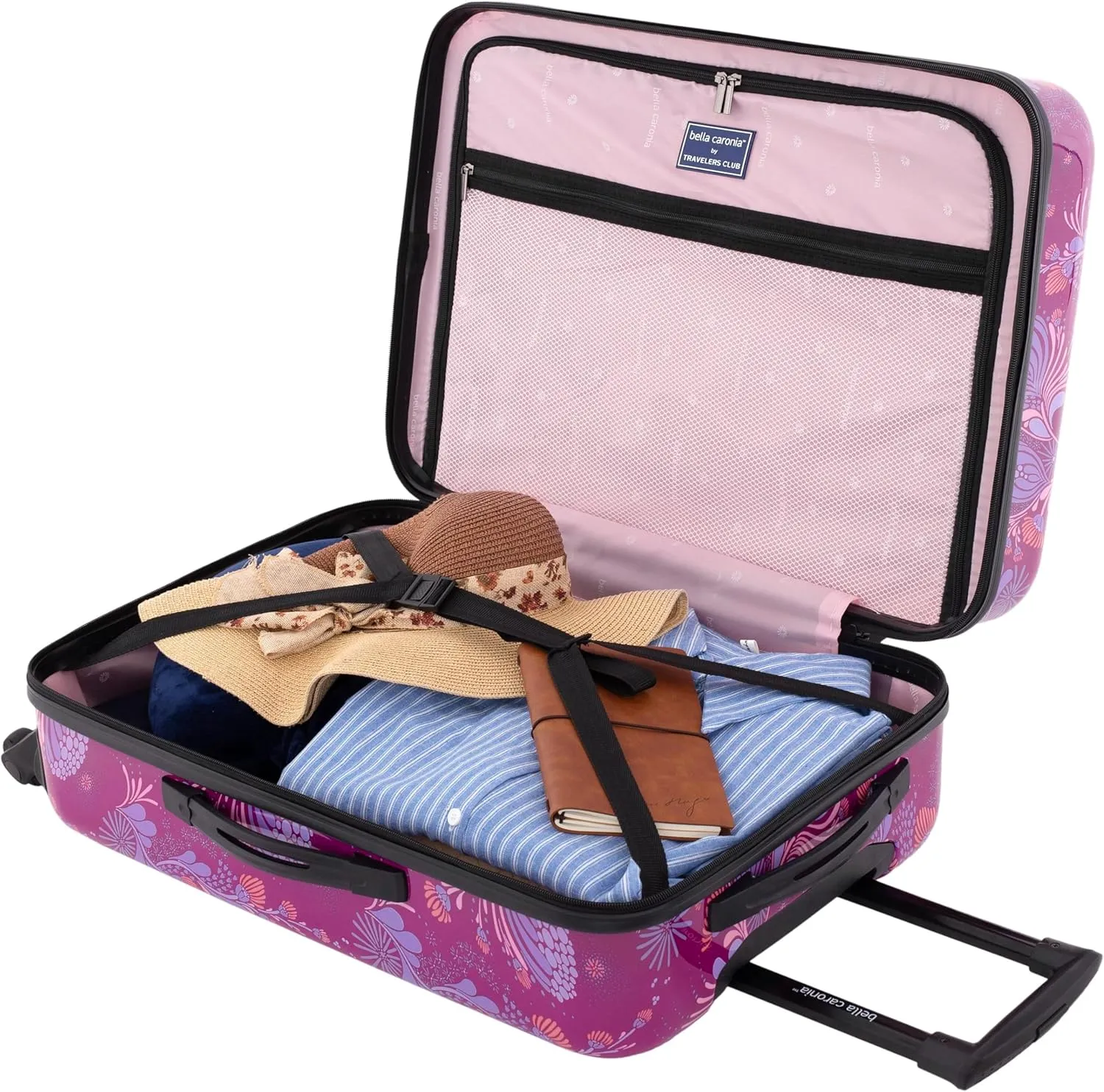 Travelers Club Bella Caronia 3 Piece or 20" Carry-On Voguish Luggage Set, Style Flora