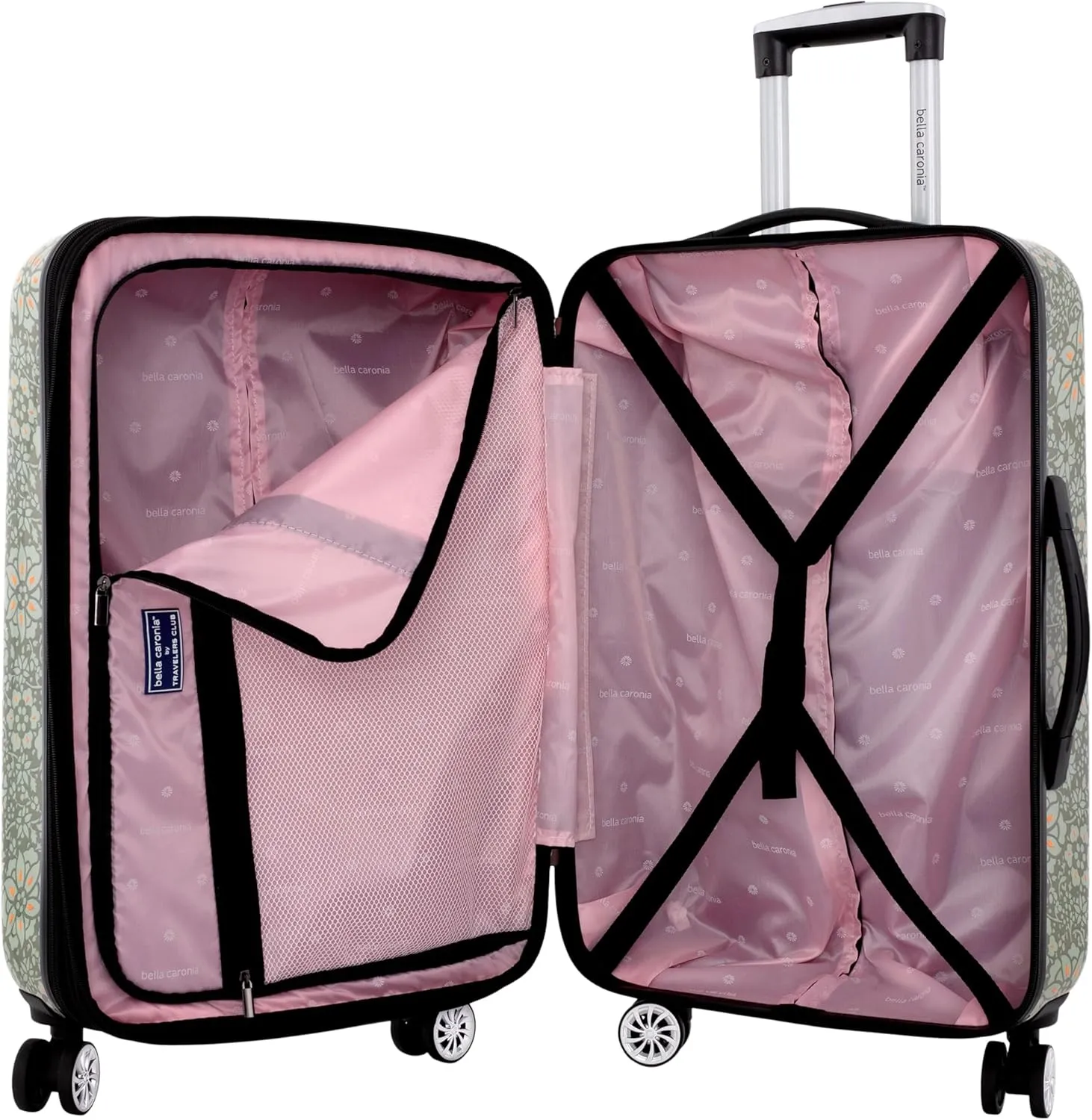 Travelers Club Bella Caronia Deluxe 20", 7 Luggage & Travel Accessories, Jamila, 3 Piece Set