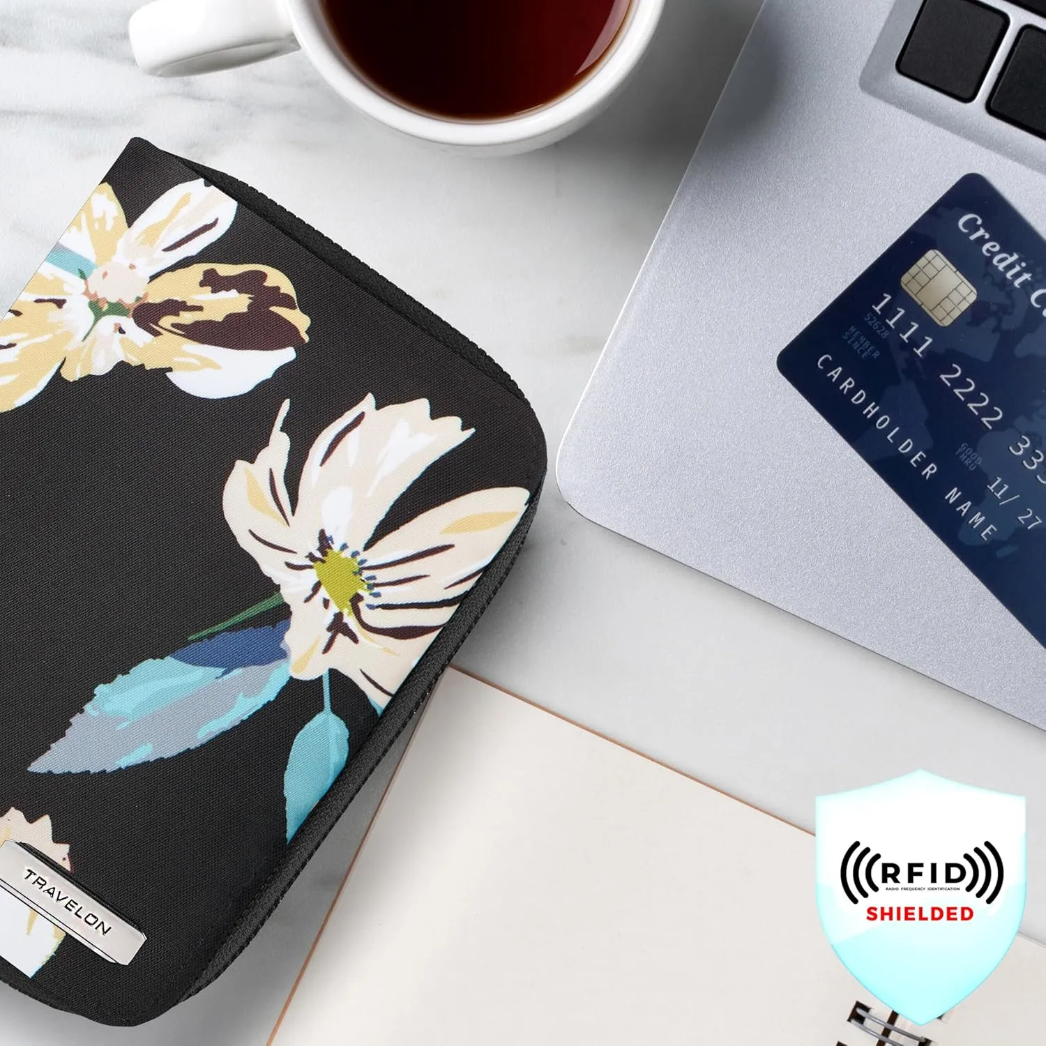 Travelon RFID Blocking Passport Zip Wallet