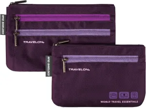 Travelon World Travel Essentials Set of 2 Currency and Passport Organizers