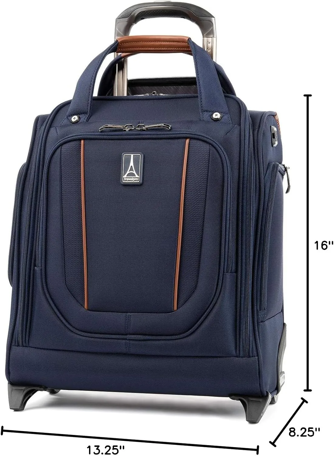 Travelpro Crew Versapack Softside Rolling Underseat Carry-on Bag, Men and Women, Patriot Blue, 16-Inch