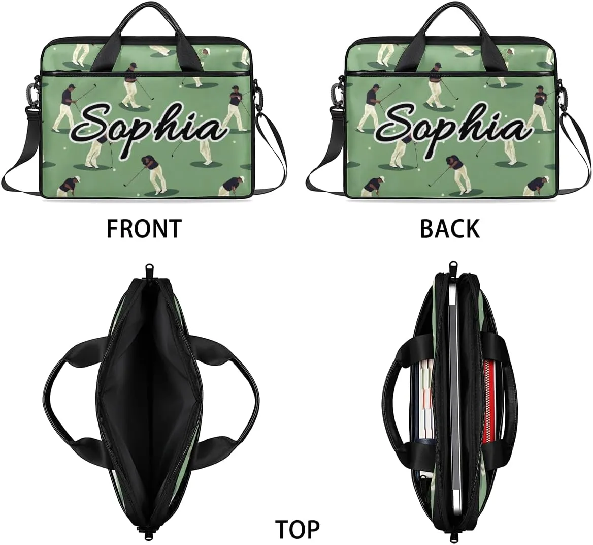 TropicalLife Personalized Laptop Bag 15 Inch Custom Sleeve Case with Handle Shoulder Strap Computer Messenger Bag
