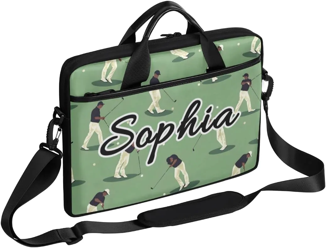 TropicalLife Personalized Laptop Bag 15 Inch Custom Sleeve Case with Handle Shoulder Strap Computer Messenger Bag