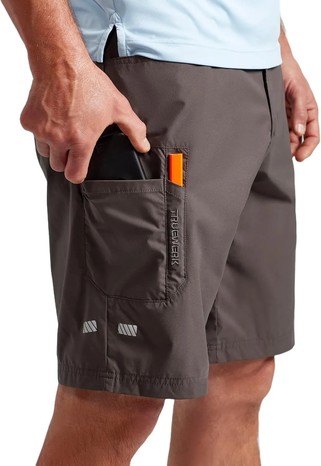 TRUEWERK Men's Workwear Cloud Shorts - Men's Workwear Shorts, Breathable, Moisture Wicking, Technical Work Utility Shorts