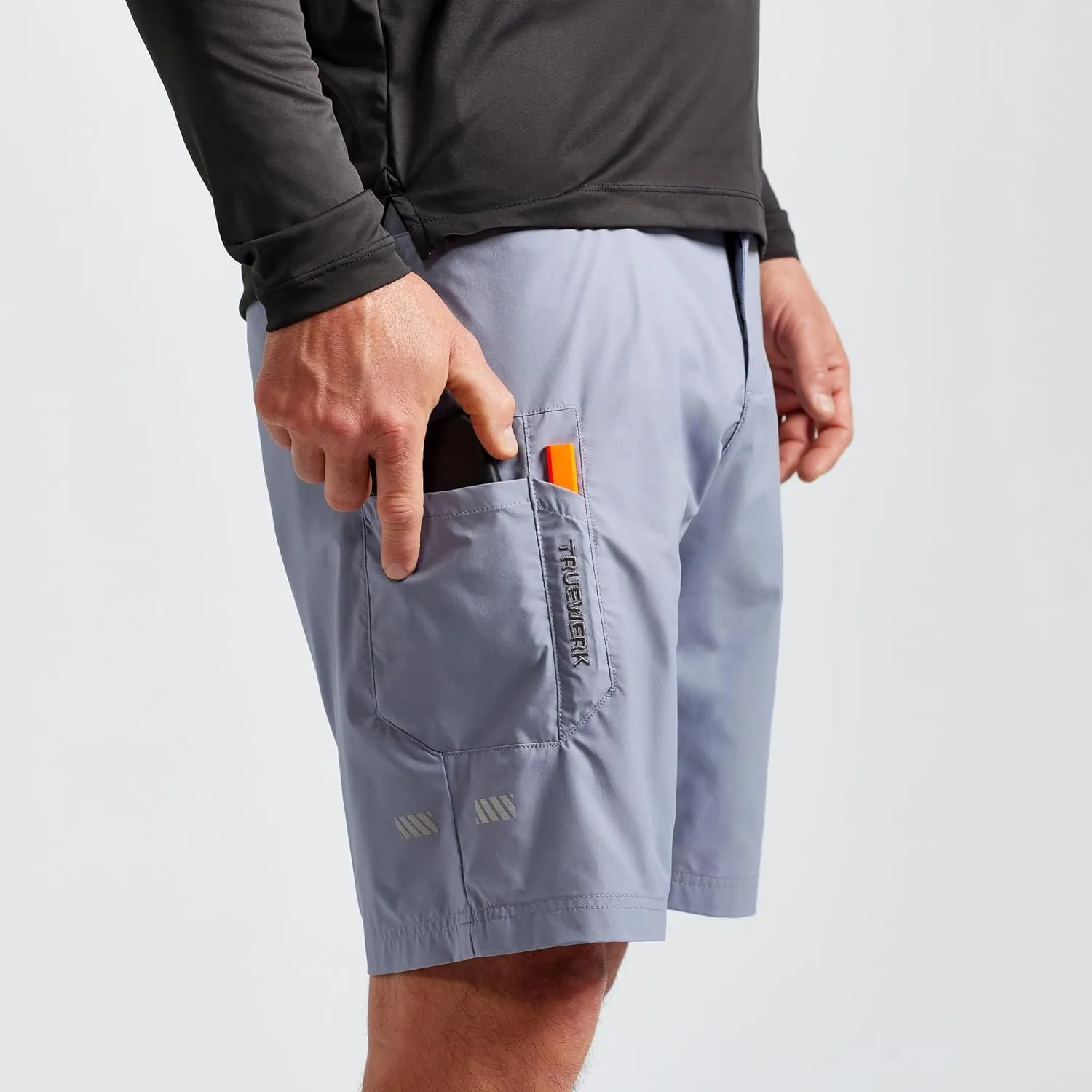TRUEWERK Men's Workwear Cloud Shorts - Men's Workwear Shorts, Breathable, Moisture Wicking, Technical Work Utility Shorts