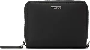 TUMI - Belden Tri-Fold Zip-Around - Leather Travel Wallet - Trifold Wallet with D-Ring - 3.8" X 4.8" X 1.0" - Black