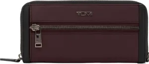 TUMI - Voyageur Zip-Around Continental - Durable Cash & Card Holder - Aesthetic Travel Wallet for Women - Gift Box Included - Deep Plum