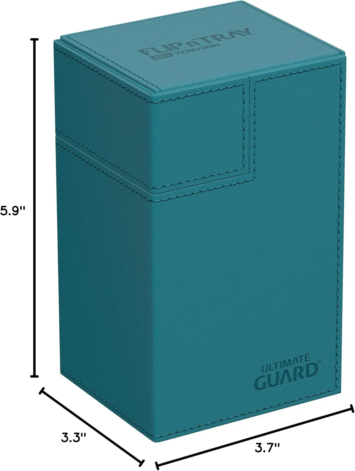 Ultimate Guard Flip'n'Tray 80 , Deck Case for 80 Double-Sleeved TCG Cards   Dice Tray, Petrol, Independent Magnetic Closure & Microfiber Inner Lining