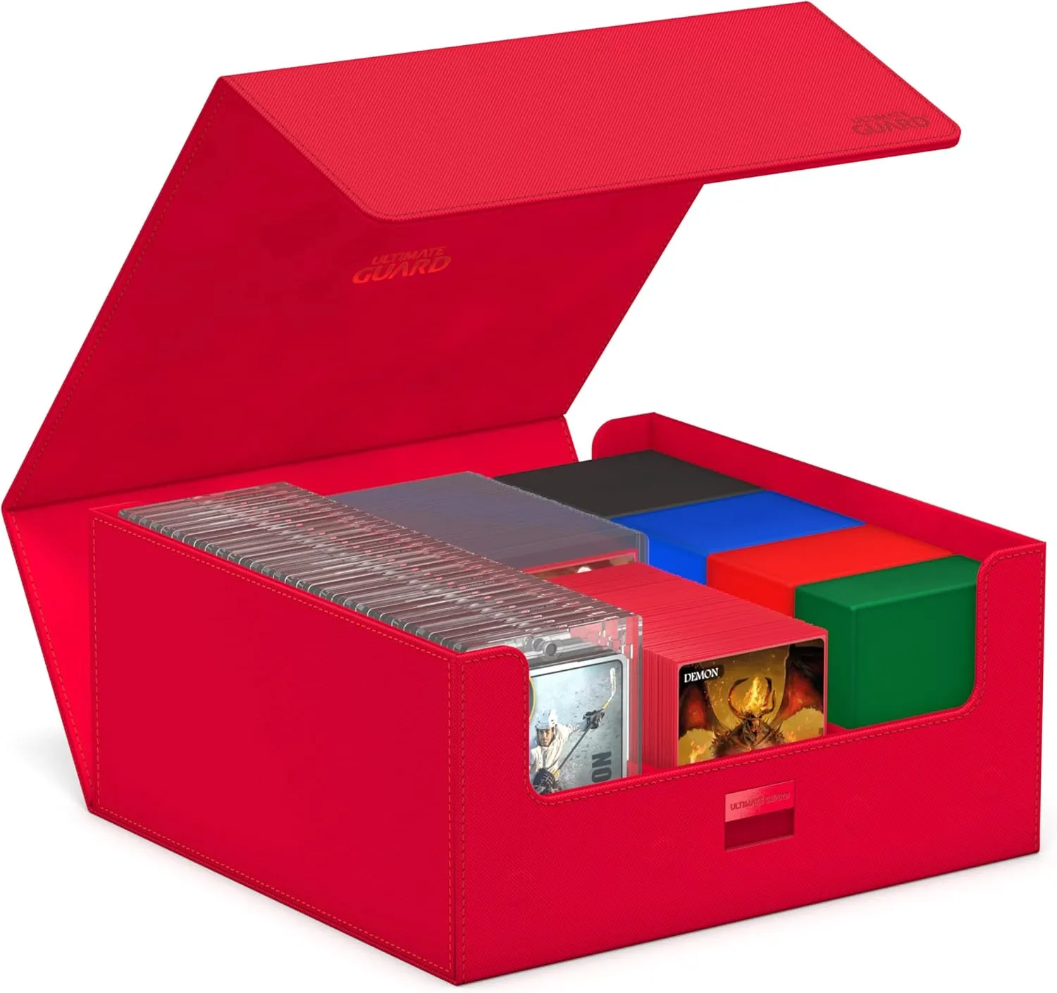 Ultimate Guard Treasurehive 90 , Magnetic Case for 90 Magnetic Card Cases (35pt) or Over 370  Toploaders, Red, Magnetic Closure & Snaplock Mechanism…