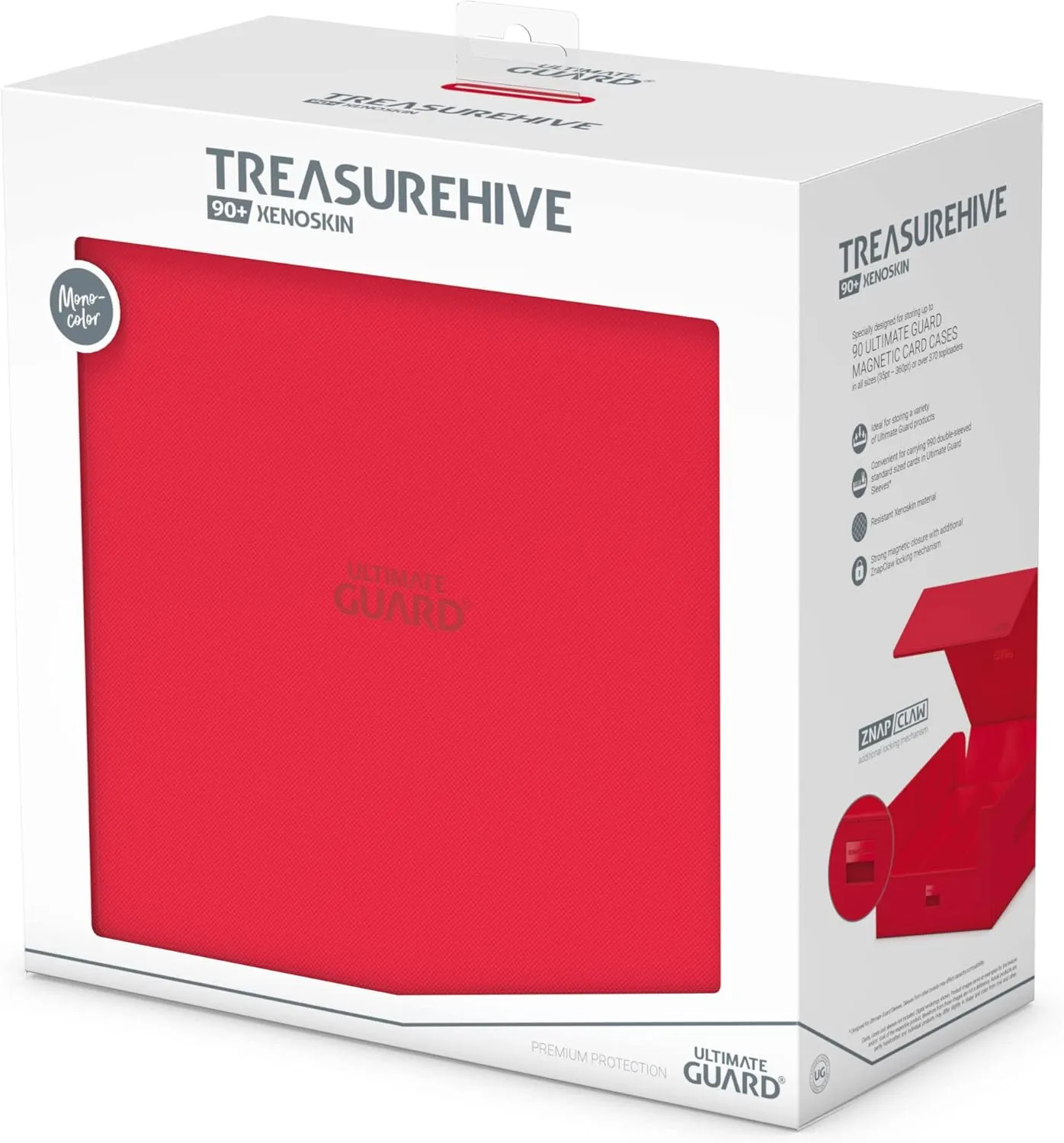 Ultimate Guard Treasurehive 90 , Magnetic Case for 90 Magnetic Card Cases (35pt) or Over 370  Toploaders, Red, Magnetic Closure & Snaplock Mechanism…