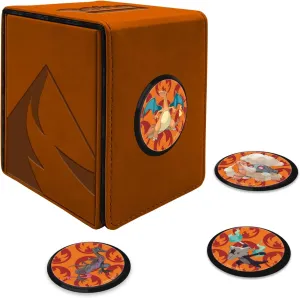 Ultra Pro - Gallery Series: Scorching Summit Alcove Click for Pokémon, Protect & Store 100  Double Sleeved Cards, Strong Magnetic Closure for Ultimate Security, Protect Collectible Cards