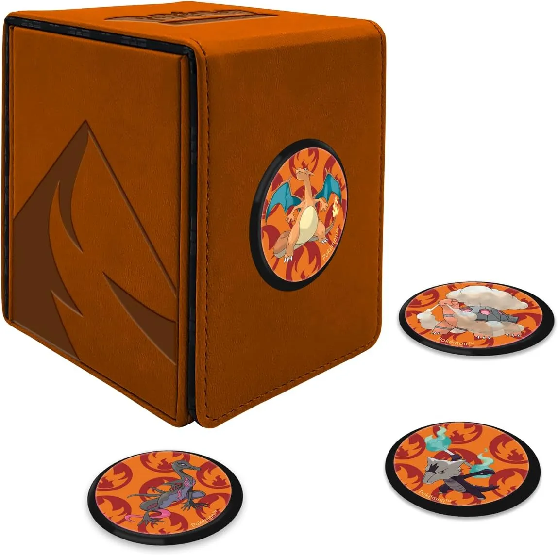 Ultra Pro - Gallery Series: Scorching Summit Alcove Click for Pokémon, Protect & Store 100  Double Sleeved Cards, Strong Magnetic Closure for Ultimate Security, Protect Collectible Cards