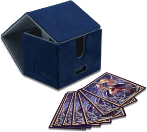 Ultra Pro - Vivid Alcove Edge Deck Box (Blue) - Protect and Store up to 100 Double Sleeves Standard Size Cards, Perfect for Sports Cards, Gaming Cards & Collectible Trading Cards