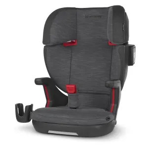 UPPAbaby Alta V2 High Back Booster Seat/Seven-Position, Active Support Headrest for Growing Children/SecureFit Integrated Belt Guide   Positioner/Cup Holder Included/Greyson (Grey Mélange)
