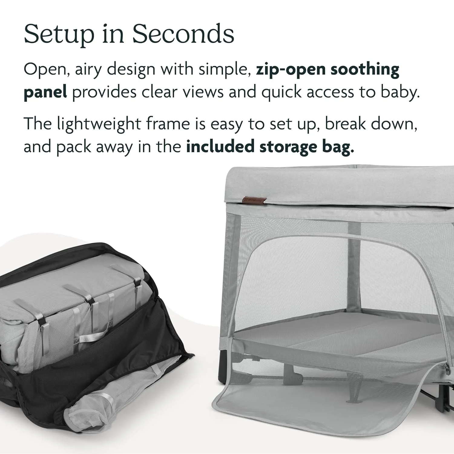 UPPAbaby Remi Playard | Deluxe 3-in-1 Portable Playard, Bedside Bassinet   Travel Crib| Mesh Bassinet, Mattress, Organic Cotton Mattress Cover   Storage Bag Included | Stella (Grey Brushed Mélange)
