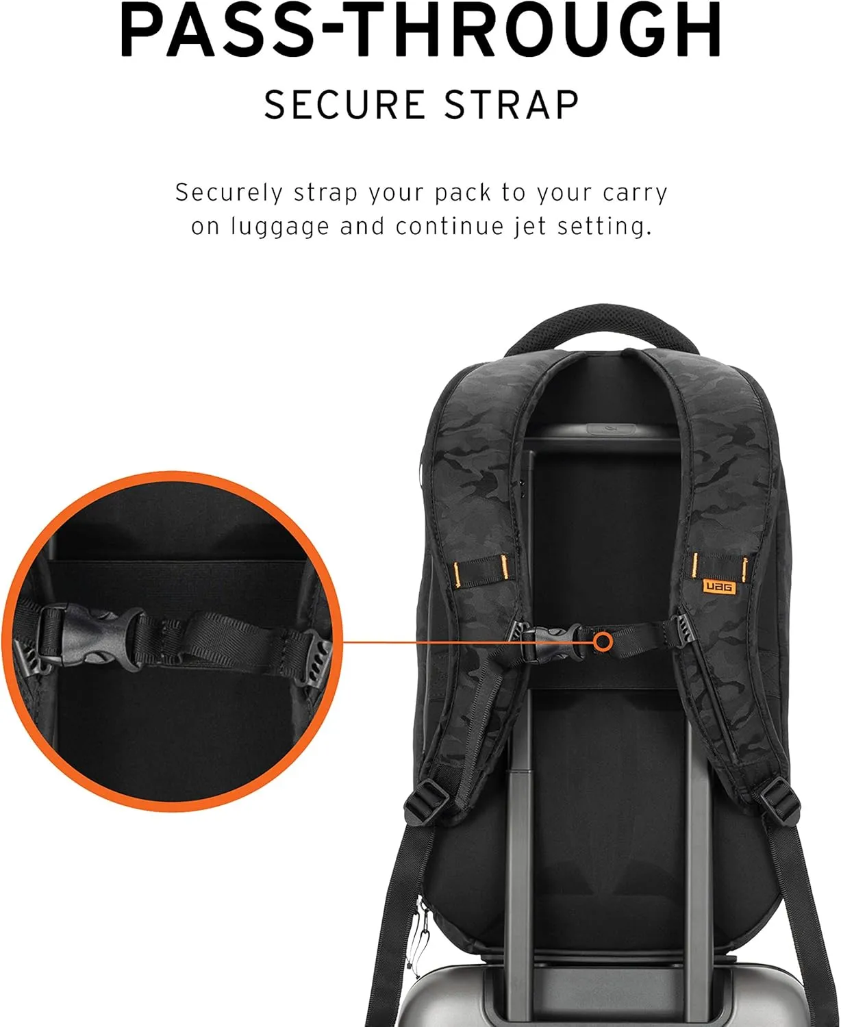 URBAN ARMOR GEAR UAG 24-Liter Backpack Lightweight Tough Weather Resistant Laptop Backpack, fits up to 16-inch, Standard Issue Black Midnight Camo